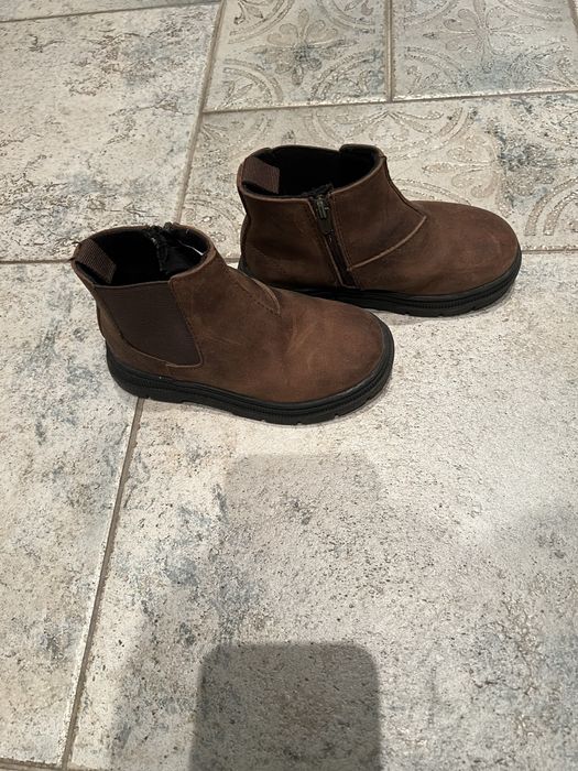 Детски боти Zara от естесвена телешка кожа