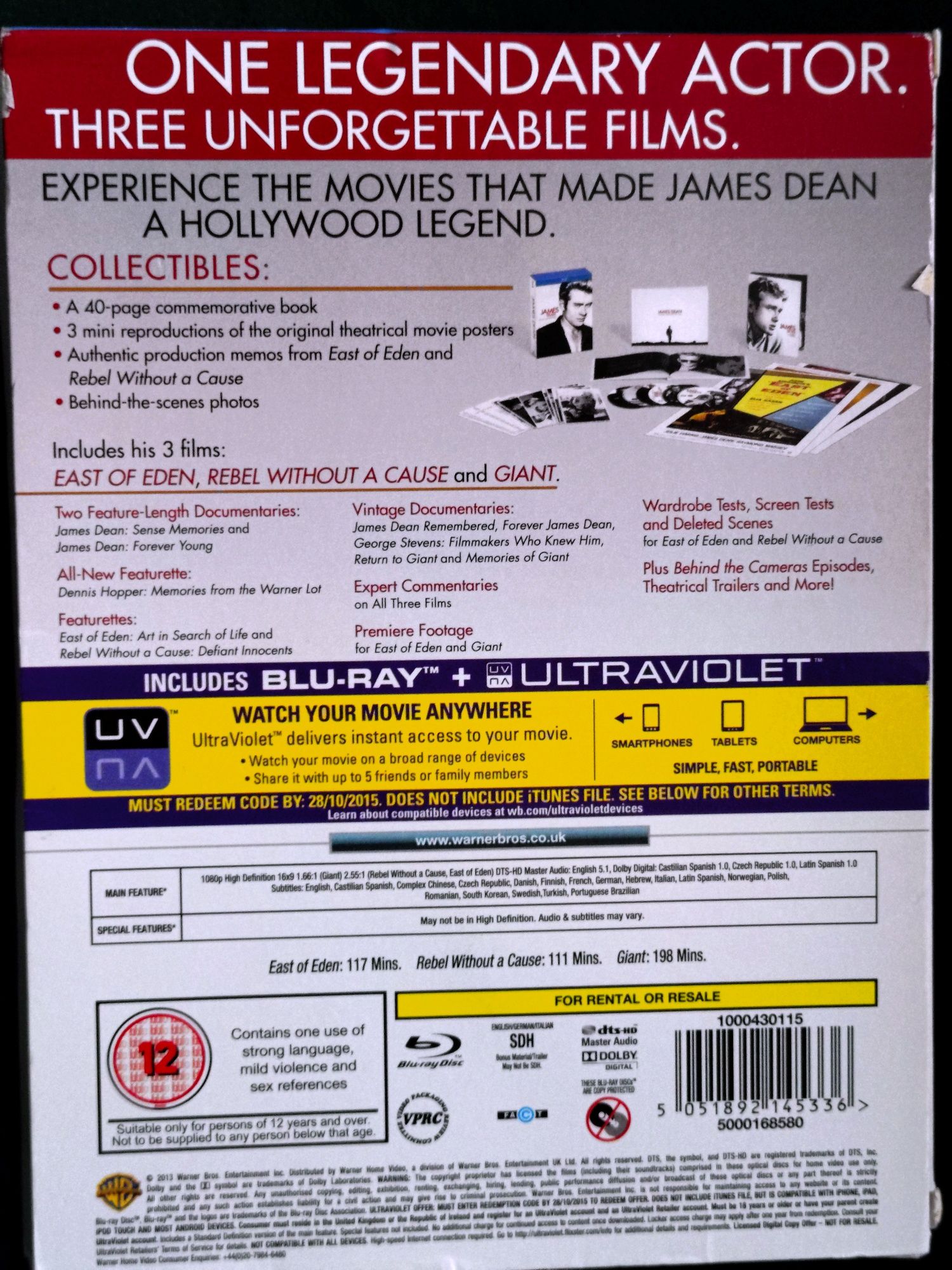 Filme bluray : James Dean - Ultimate Collector's Edition