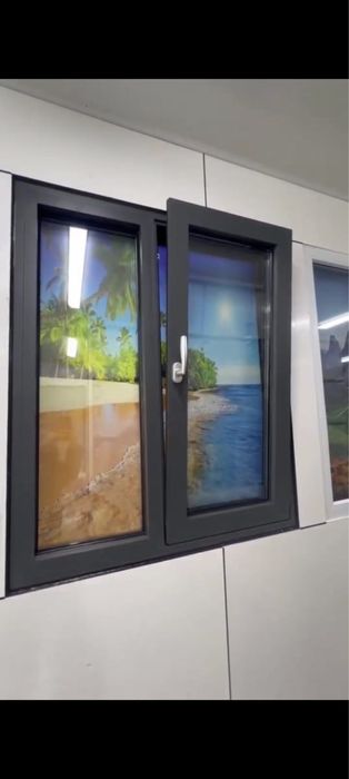 Алюминивые дверы и окно