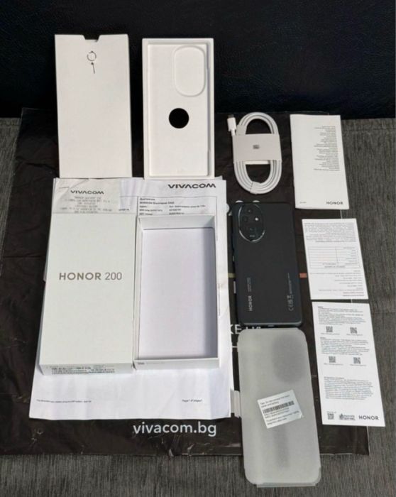 КАТО НОВ 512GB Honor 200 12GB 5G Гаранция Vivacom 2026 Black / Черен