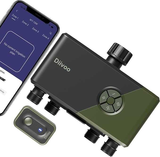 Diivoo WiFi таймер за поливане с 4 изхода