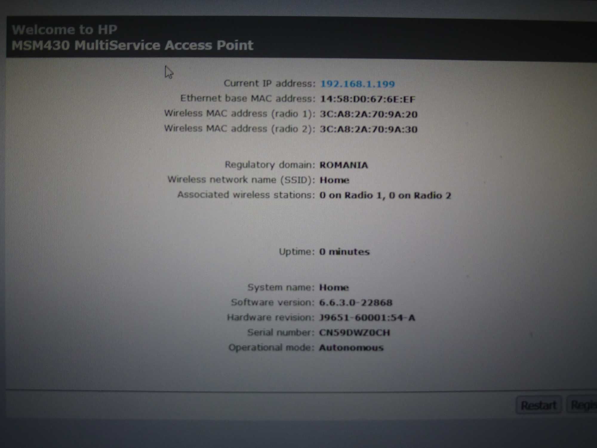 Access Point HP MSM430 si MSM 410