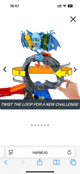 Set de joaca, Hot Wheels City, Bat Loop Attack, HTN78