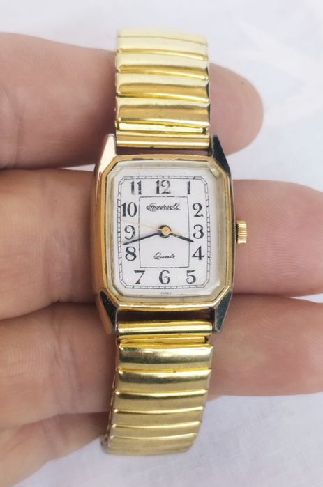 Ceas de damă Ingersoll vintage, cuarț, carcasă și curea din oțel inox