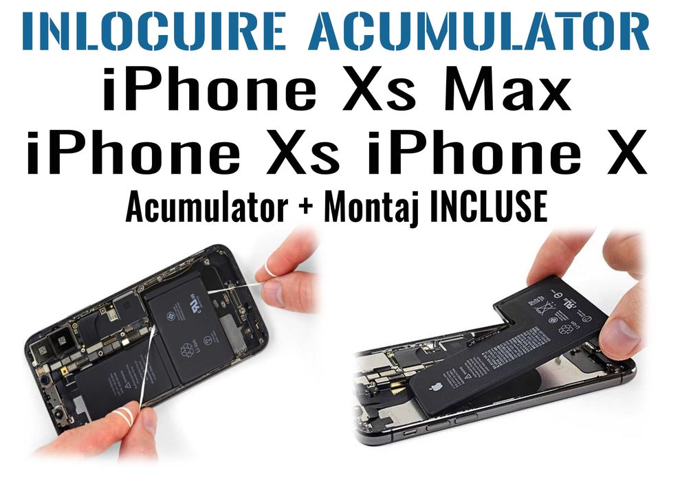 Inlocuire acumulator iPhone 15 14 13 13pro 12 12pro pro max 11 11 pro