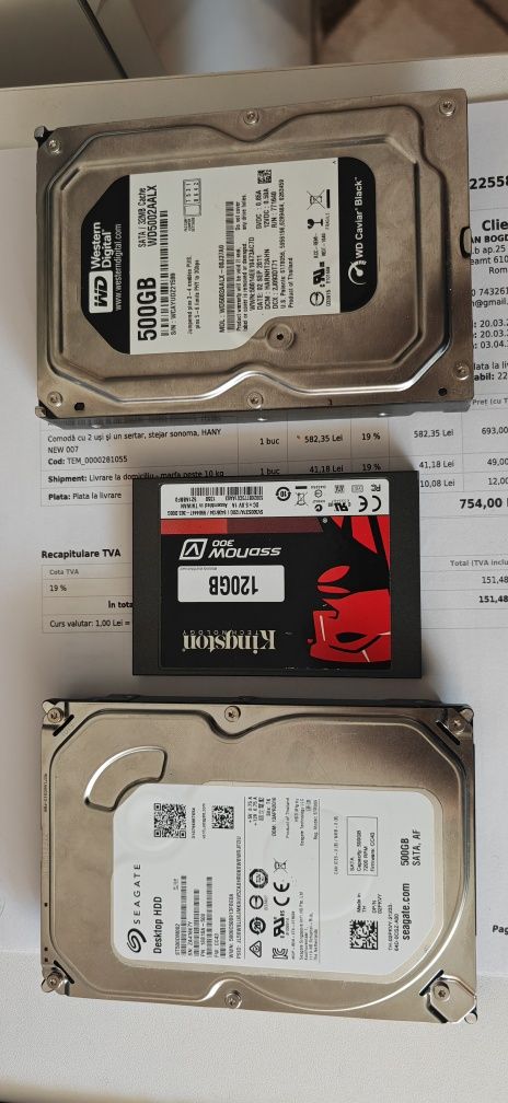 Hdd și ssd second hand