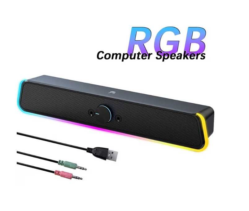 Саундбар LEERFEI-E1415-RGB, Plug&Play, 16 инча