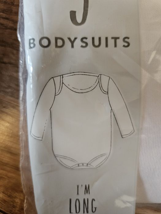 Комплект боди Джордж,  3бр, бели, 100% памук  размер 3-6м