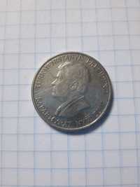 Монета 50 тенге 1993год Сапармурат Ниязов.