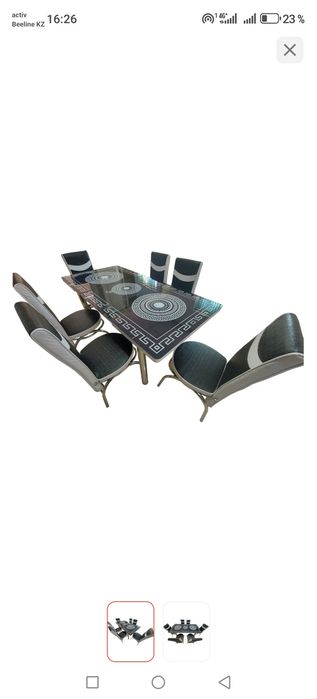 Комплект стол 170х80 см + 6 стульев,