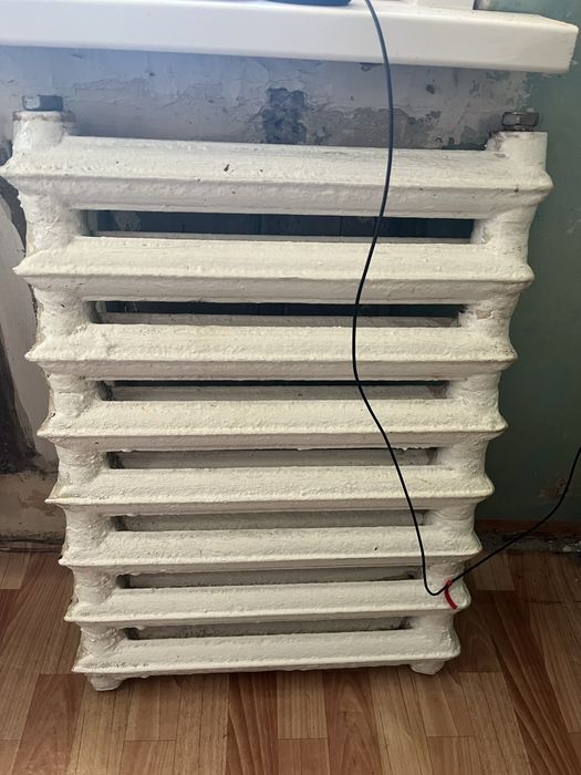 Чугунная батарея настоящая