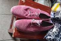 Pantofi roz oxford