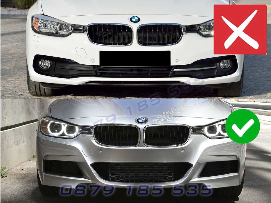 Тунинг лип спойлер предна броня BMW 3 F30 F31 бмв ф30 добавки сплитер