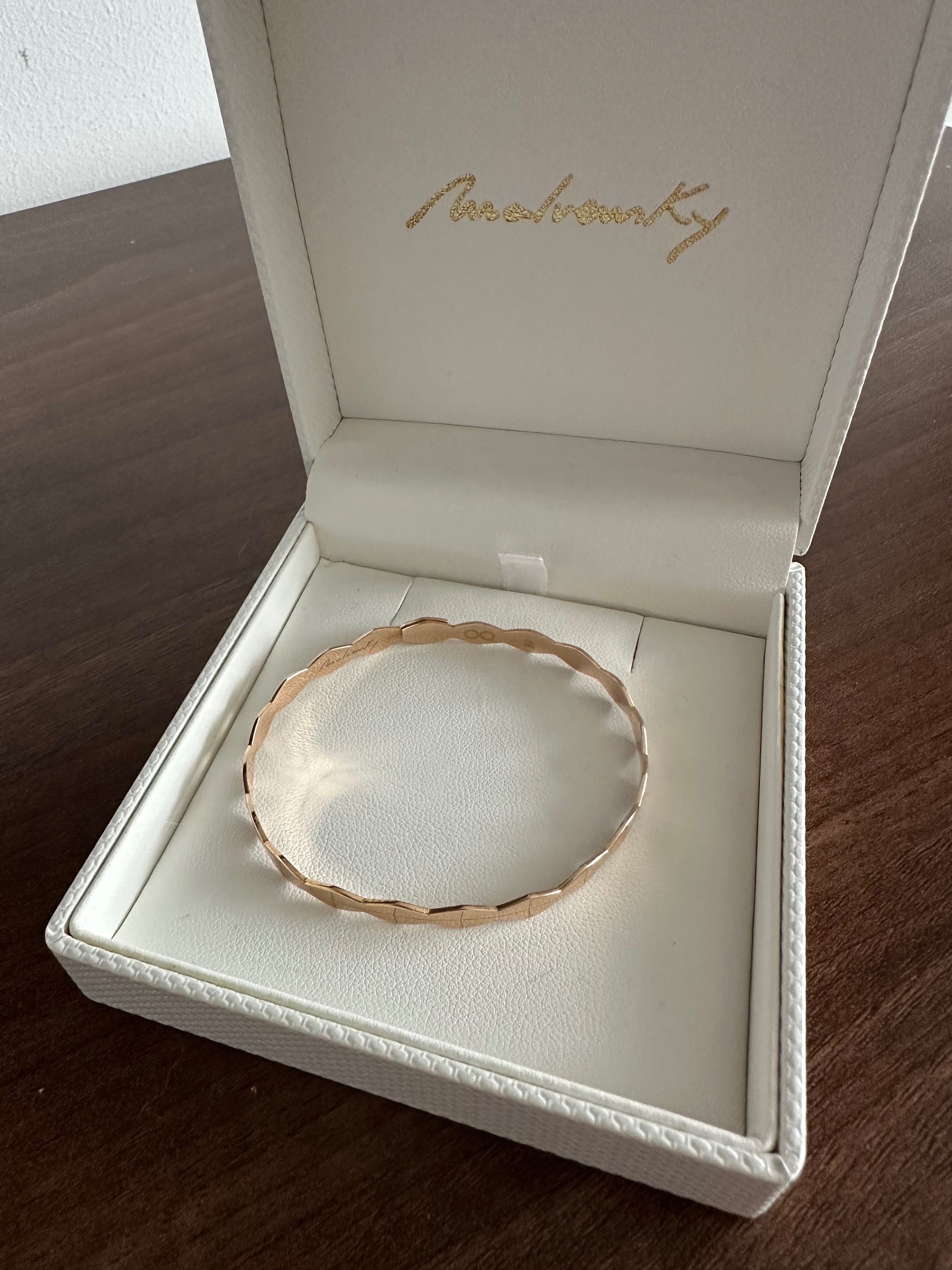 Vand bratara Malvensky, aur roz, 14KT