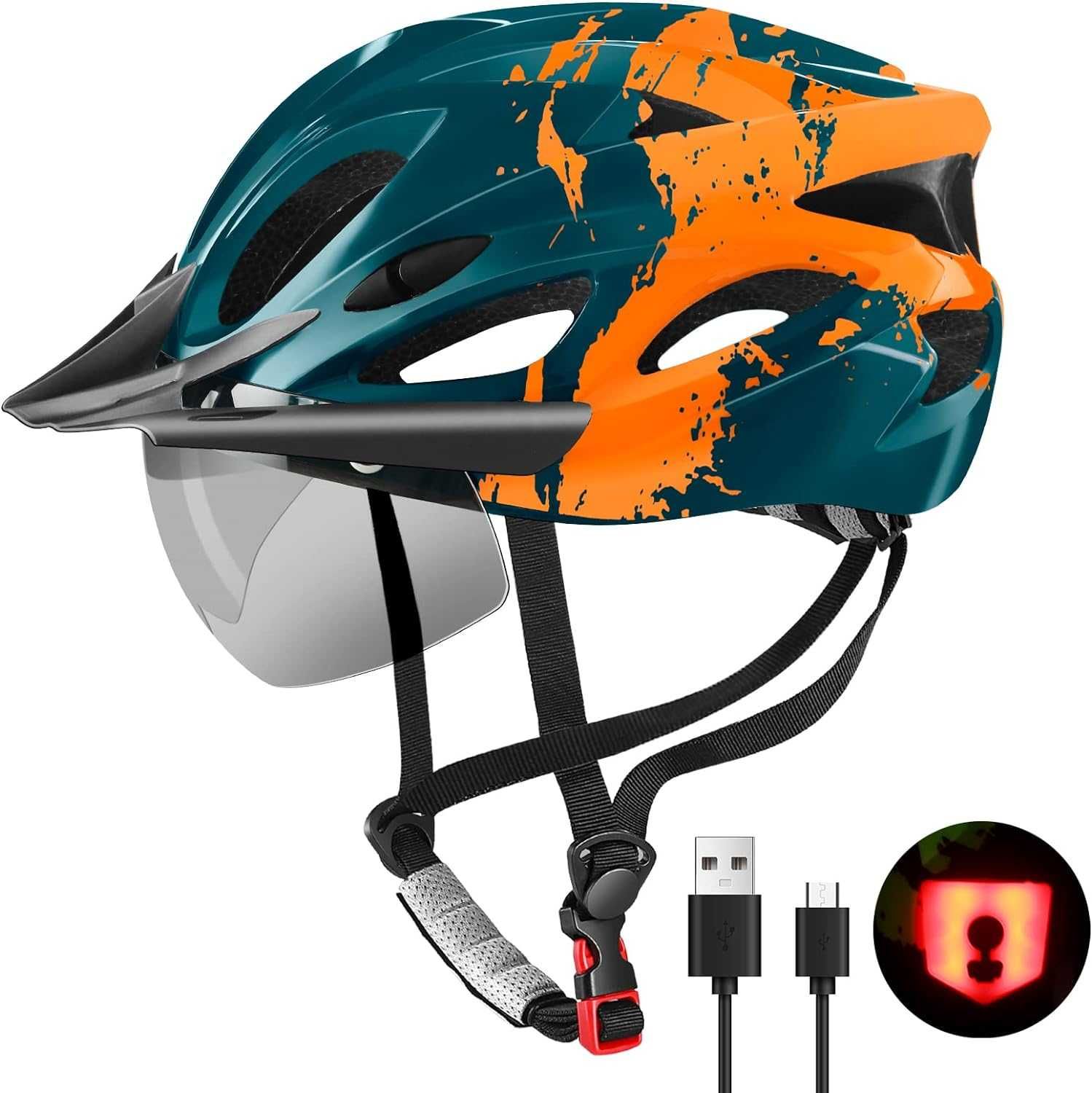 Casca protectie cu ochelari Helmet pentru Trotineta sau Bicicleta