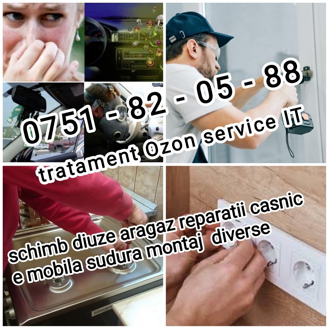 Tratament Ozon O3 spații auto etc