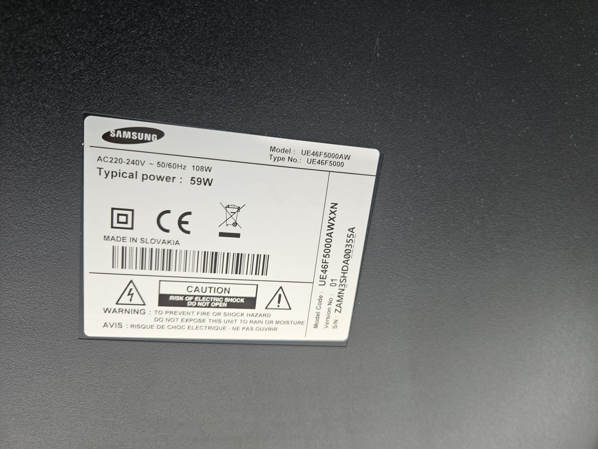 Телевизор Samsung UE46F5000aw