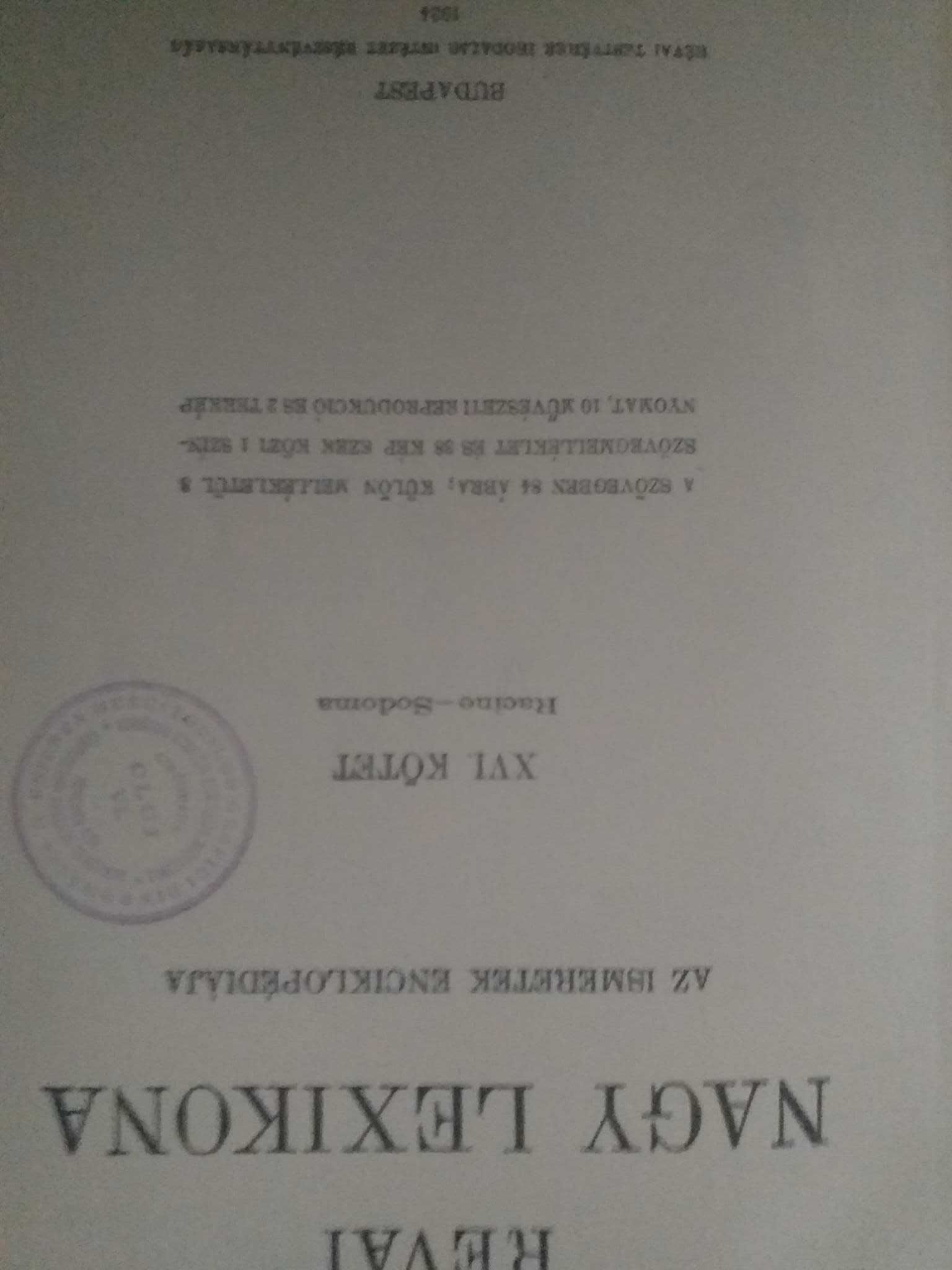 Revai Nagy Lexicona - 23 volume
