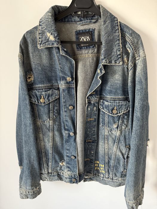 Geaca blugi Zara marimea M L print originala