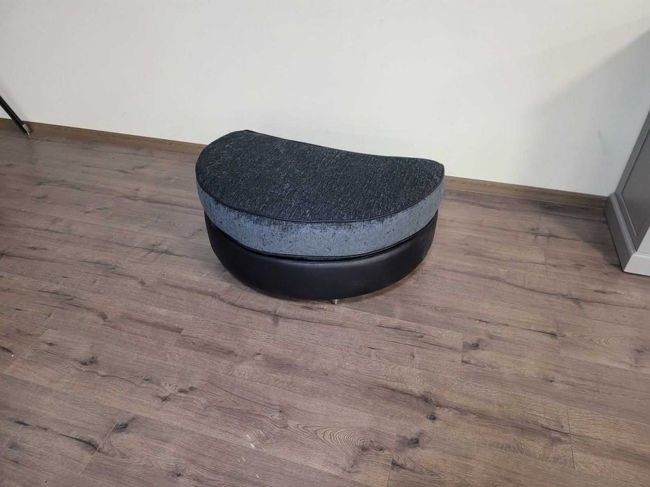 Тъмно сива табуретка от плат полумесец