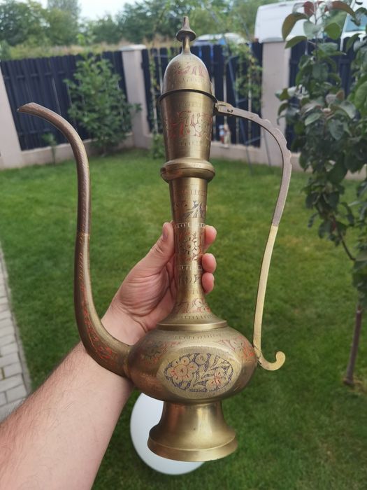 Ceainic bronz și cană bronz/inox INDIA