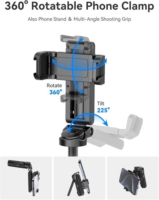 ULANZI JJ02 3в1 статив, селфи стик и грип за Телефон с Bluetooth диста