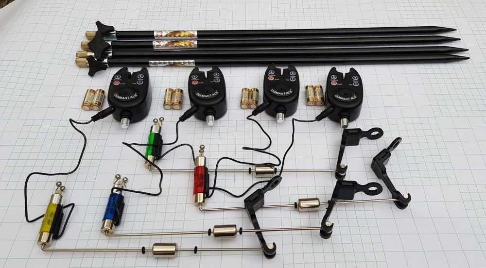 Set 4 Avertizori digitali TLI01 cu 4 swingere cu iluminare si 4 Tije