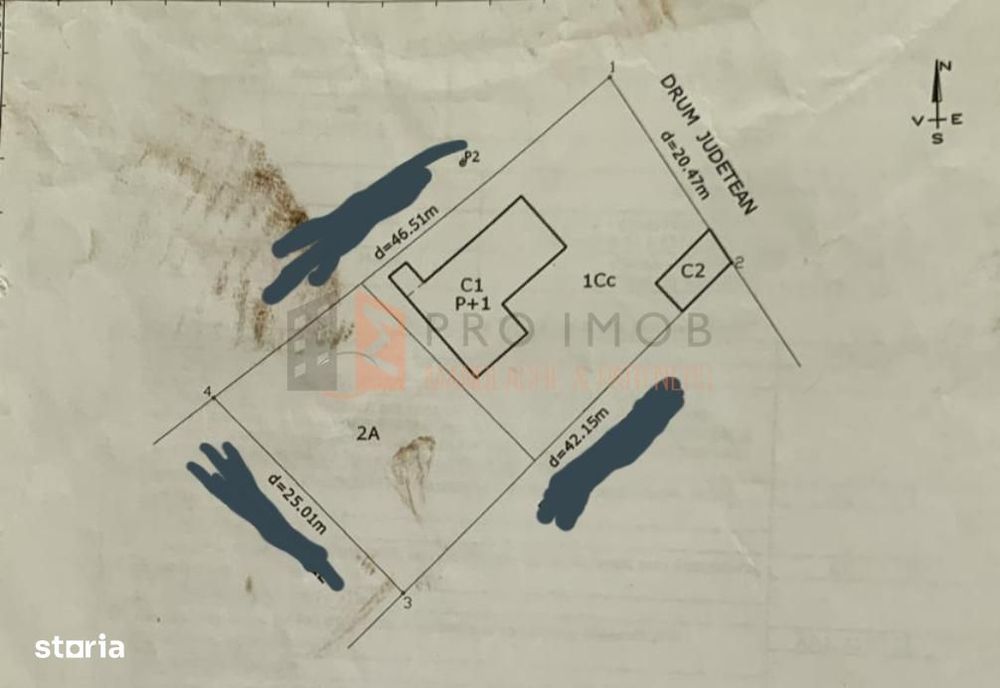 Teren + casa zona Merei