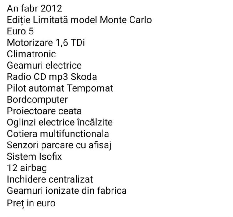Skoda Fabia Monte Carlo