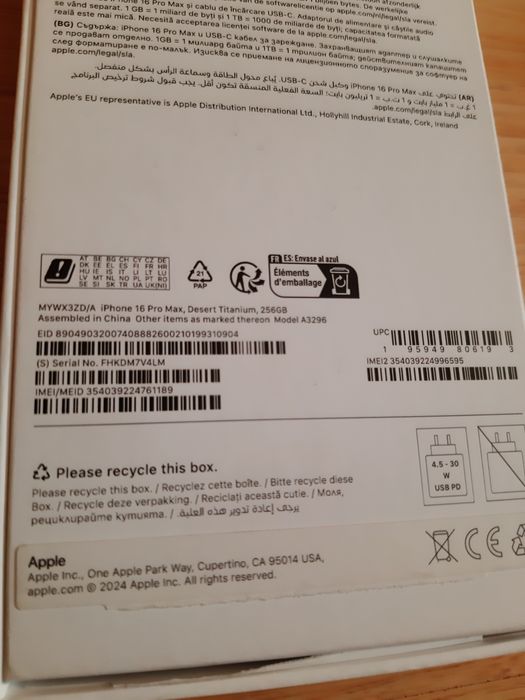 IPHONE 16 Pro Max 256GB