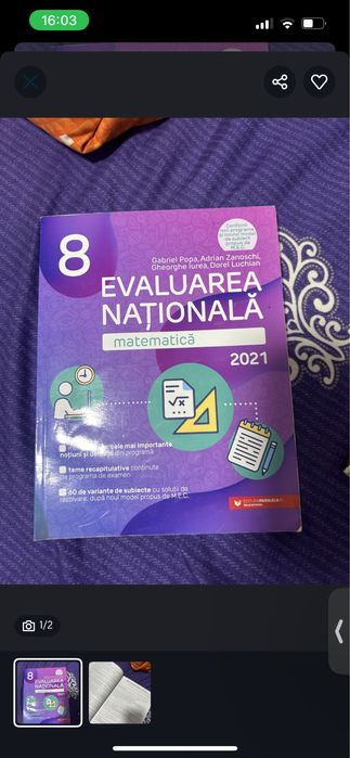 Carte evaluare nationala mate