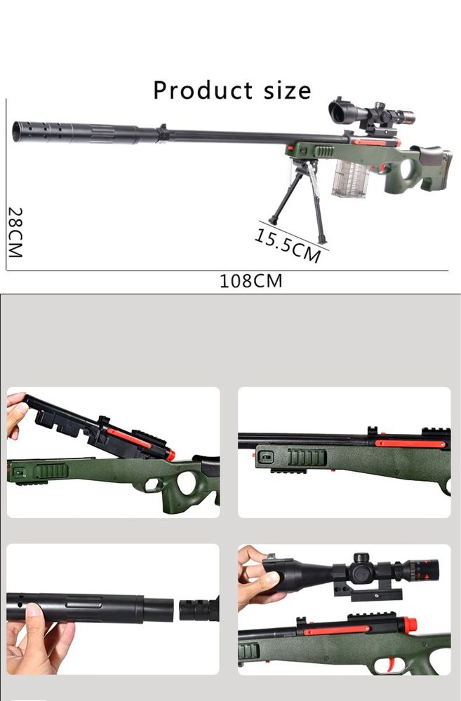 Детские орбизные винтовки ак-47, м516, groza