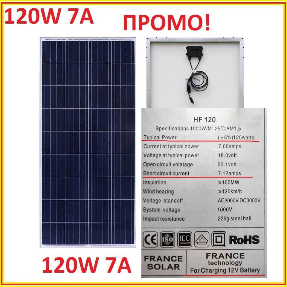 ПРОМО 120w Соларен панел с контролер 20А МРРТ Специално за 12v системи