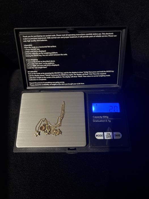 Colier aur 14 carate cu steluta