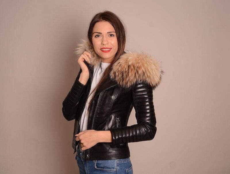 Кожено яке естествена кожа и косъм