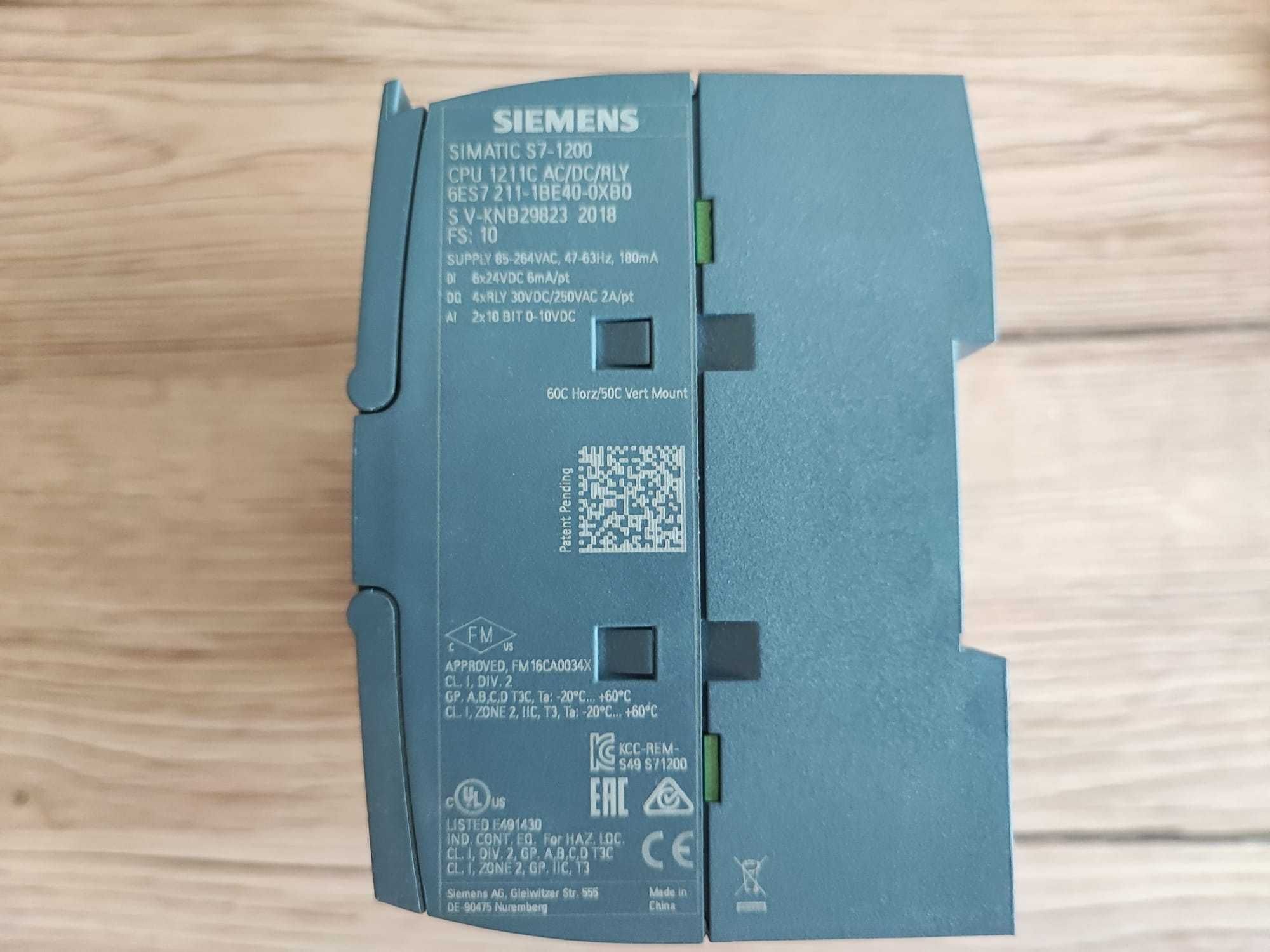 SIemens SIMATIC S7-1200 CPU 1211C AC/DC/RLY