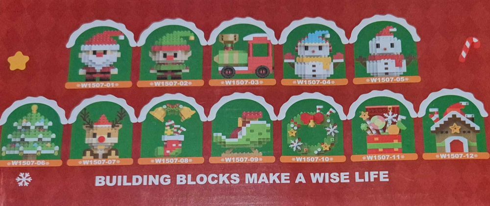 Lego mini blocks Christmas Box 12 figurine de Craciun!