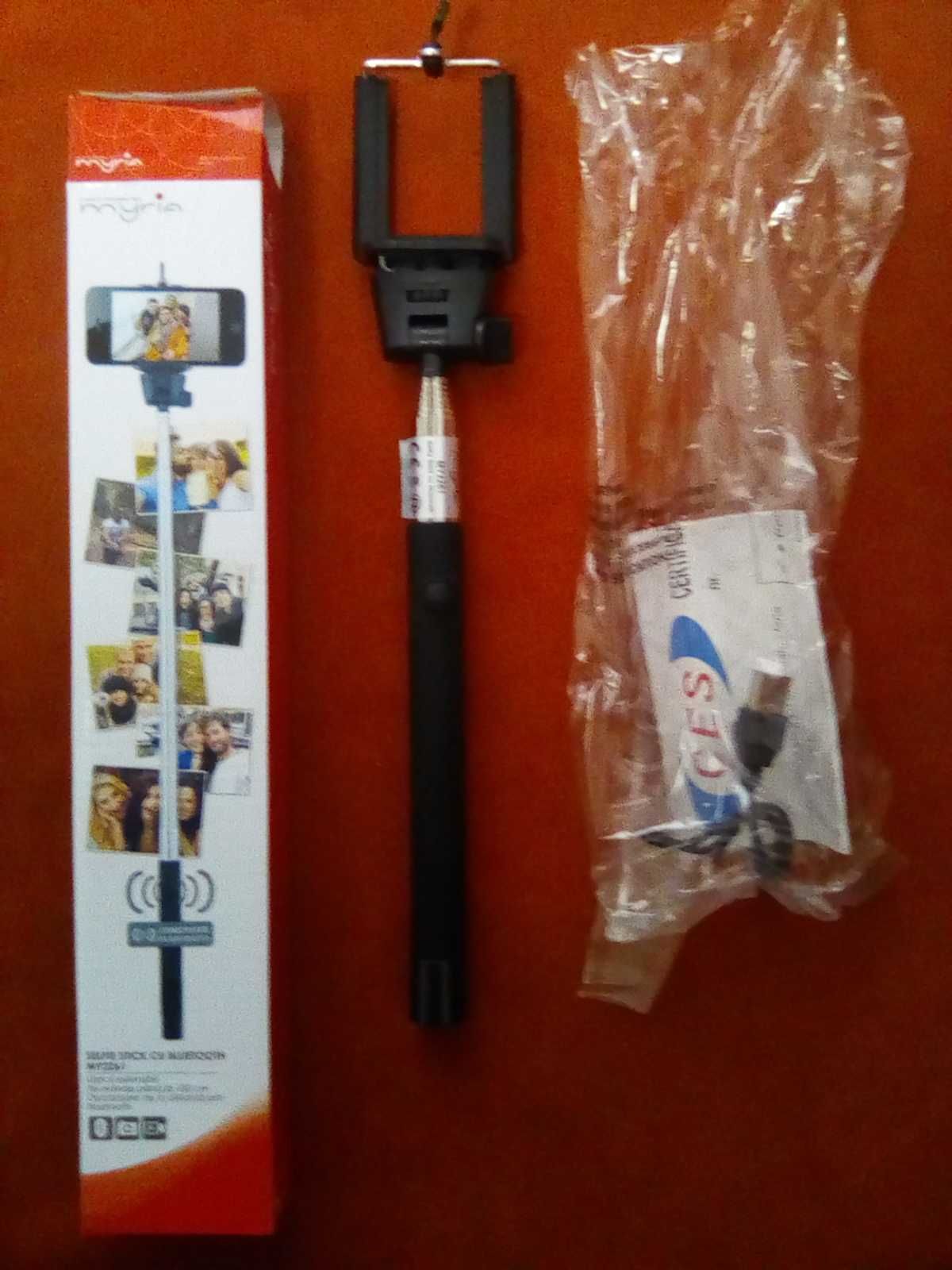 Selfie Stick MYRIA MY2261, Bluetooth, negru