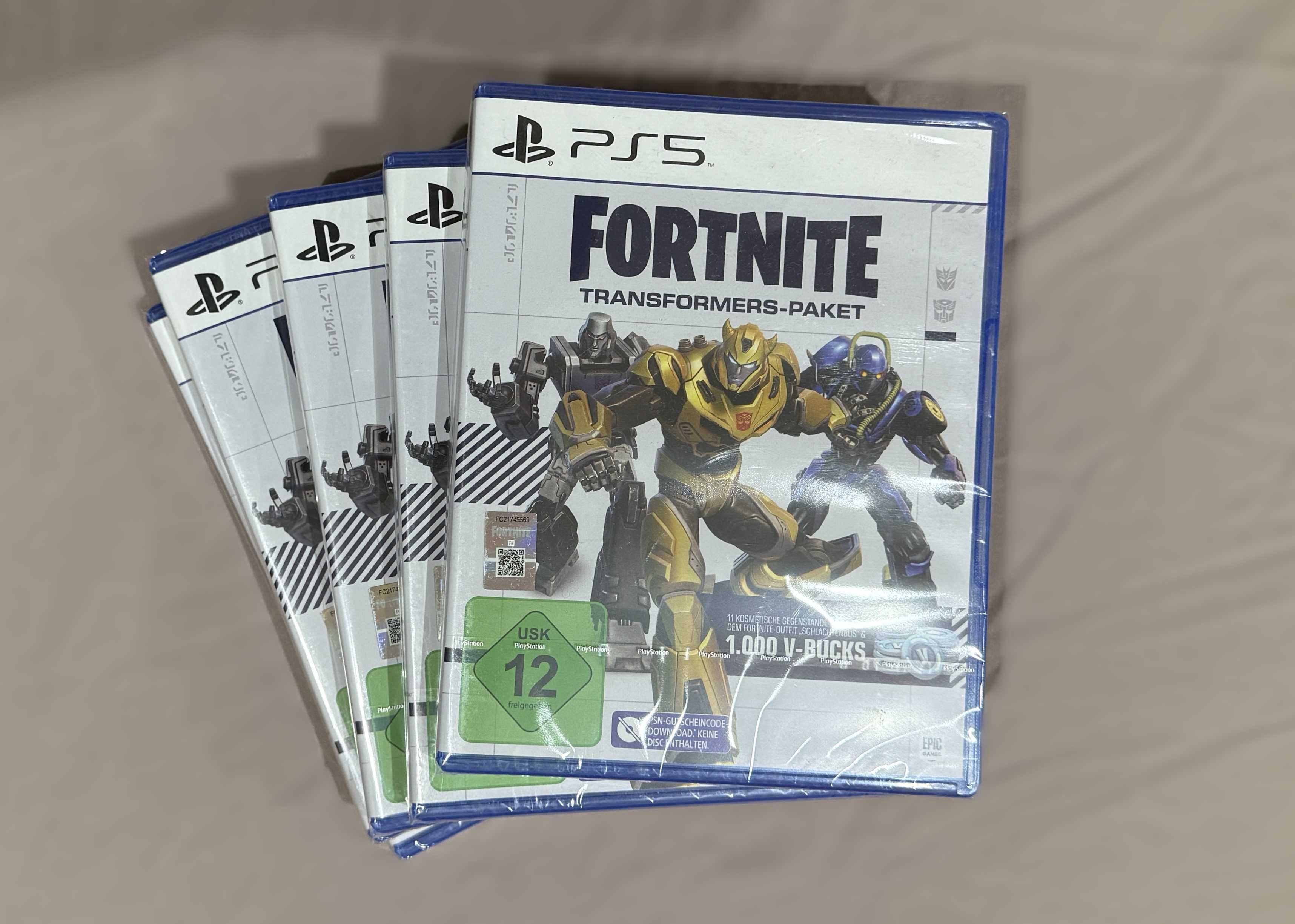 чисто нова Fortnite Transformers Pack PS4 /PS5, прочетете описанието!