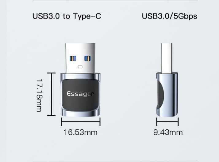 Set 3 adaptoare USB3.0 - Type- C - Microusb