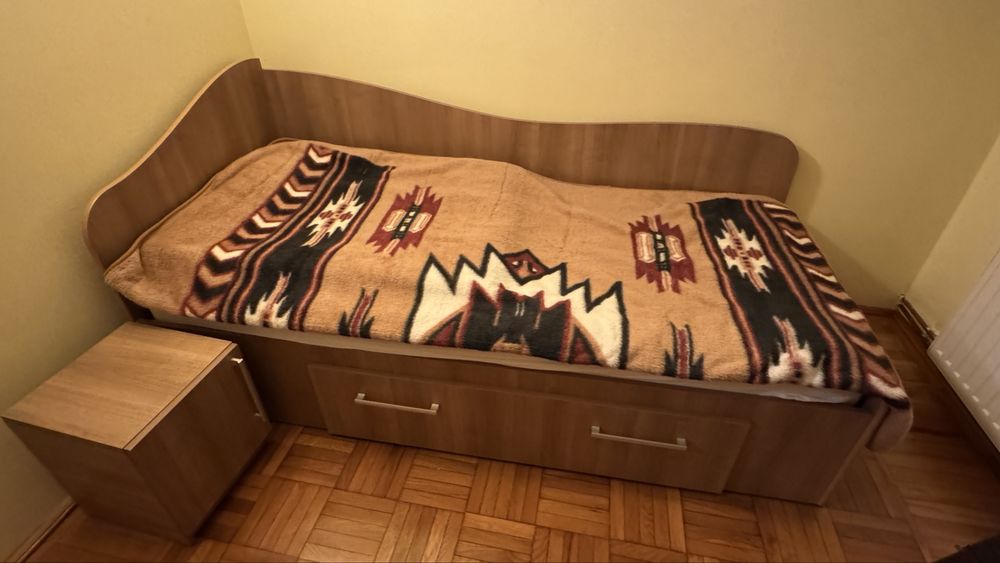 Pat + Saltea 90x200cm