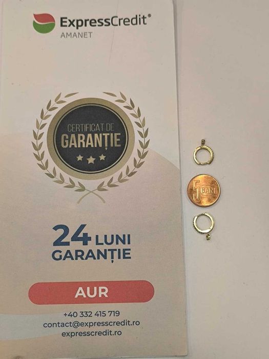 Cercei aur 14k 1,20g (b.44384 AG24) - Garantie 2 ani!