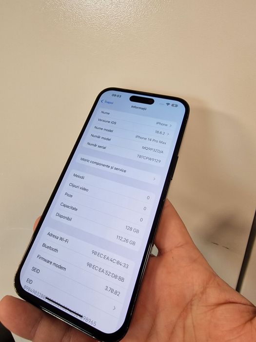 Iphone 14 Pro Max Black Neverlock schimb cu gama 16
