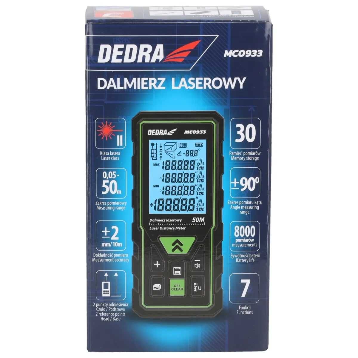 Лазерна ролетка DEDRA MC0933, 50m