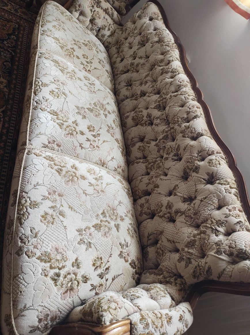 Canapea de 3 locuri cu 2 fotolii STIL VICTORIAN tapiterie originala