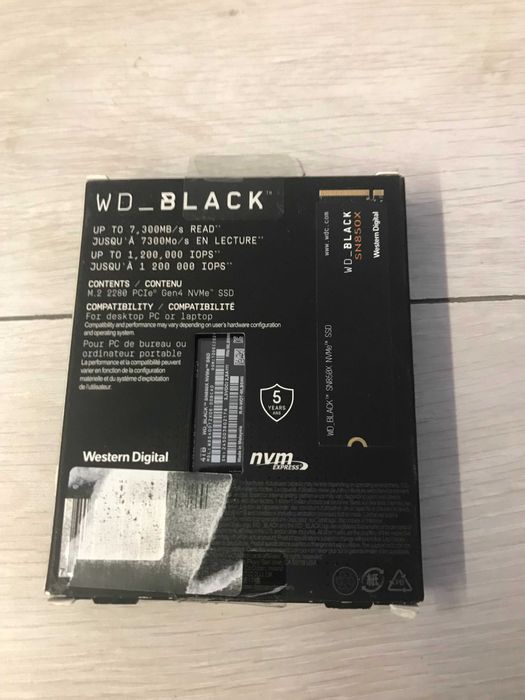 SSD NVMe 4TB WD BLACK SN850X • Gen4 • 7300 MB/s • Gaming / PC / Laptop