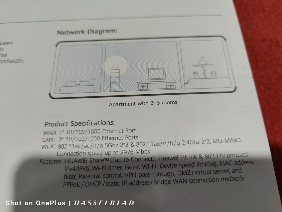 Рутер Huawei AX3 Pro WS7200 Wi-Fi 6 Plus Quad-core 1.4GHz CPU3000Mbps