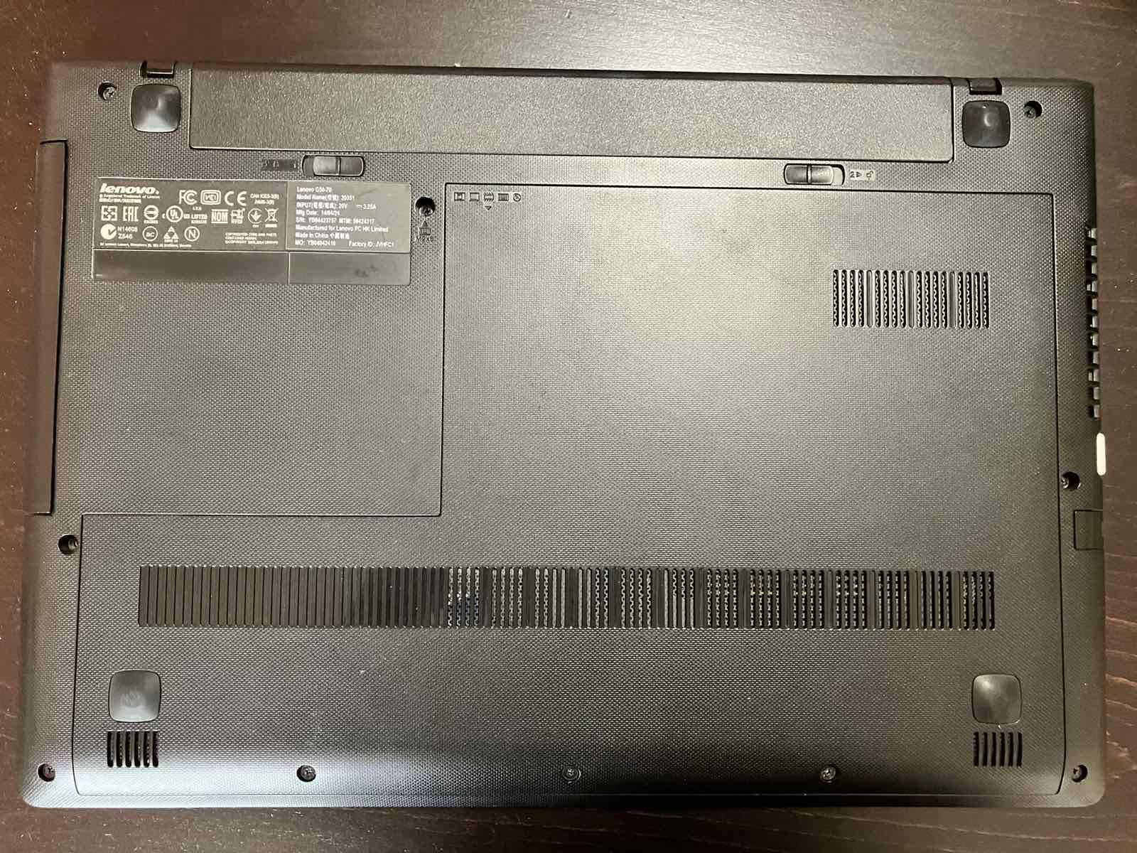 Лаптоп Lenovo G50-70 Pentium 1.7GHz, 12GB RAM, 500GB SSD, НОВА батерия