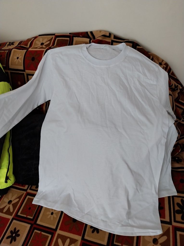 Бяла мъжка блуза L M XL