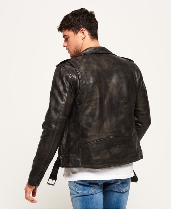 Superdry SD Endurance Custom Leather Jacket-почти ново, оригинално, XL